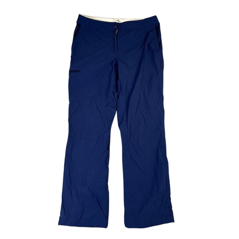 LL Bean Vista Camp Pants Navy Blue Straight Leg Hiking Women's Size 10 Reg
